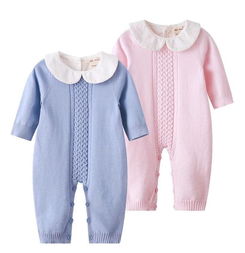 Girl's Clothing Peter Pan Collar Knit Romper