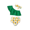 Girl&#39;s Clothing Pineapple Printed Ruffles Swimwear