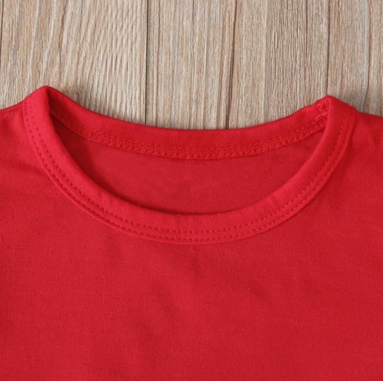 Girl's Clothing Polka Dot Heart Fly Sleeve T-shirt