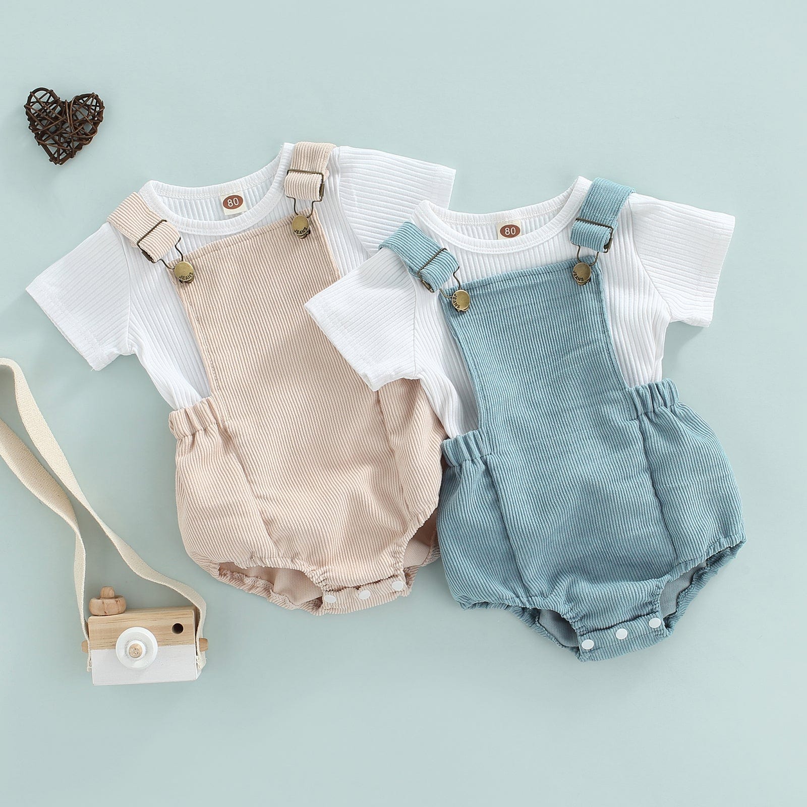 Ribbed Casual Tops + Child Straps