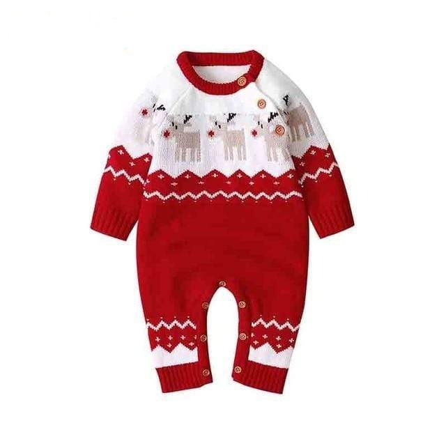 Red / 6M Rompers Christmas
