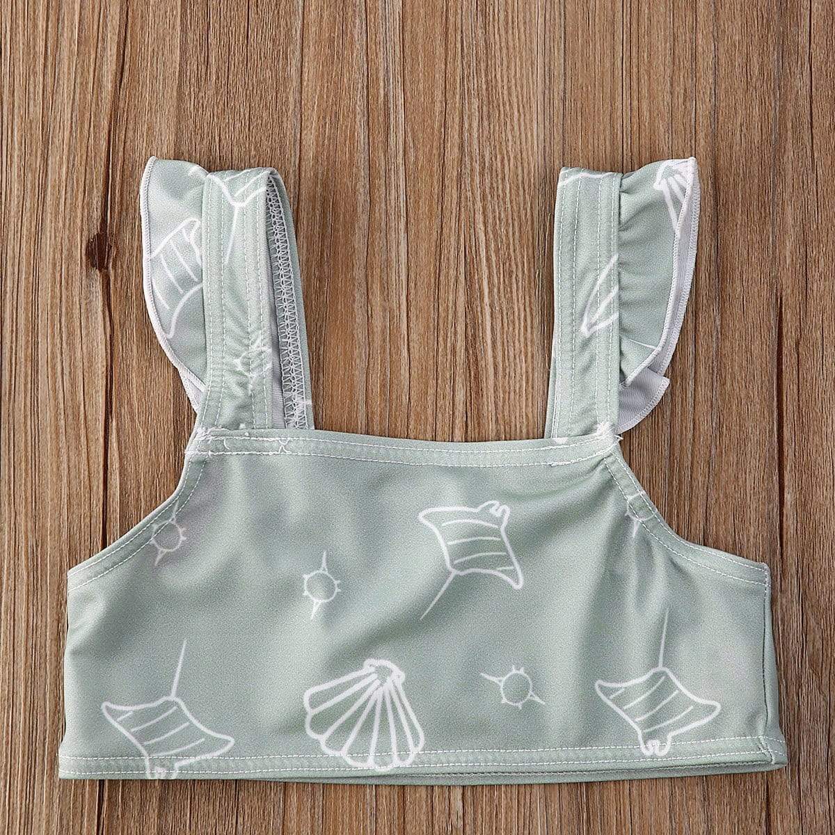 Girl's Clothing Seashell Print Swimwear