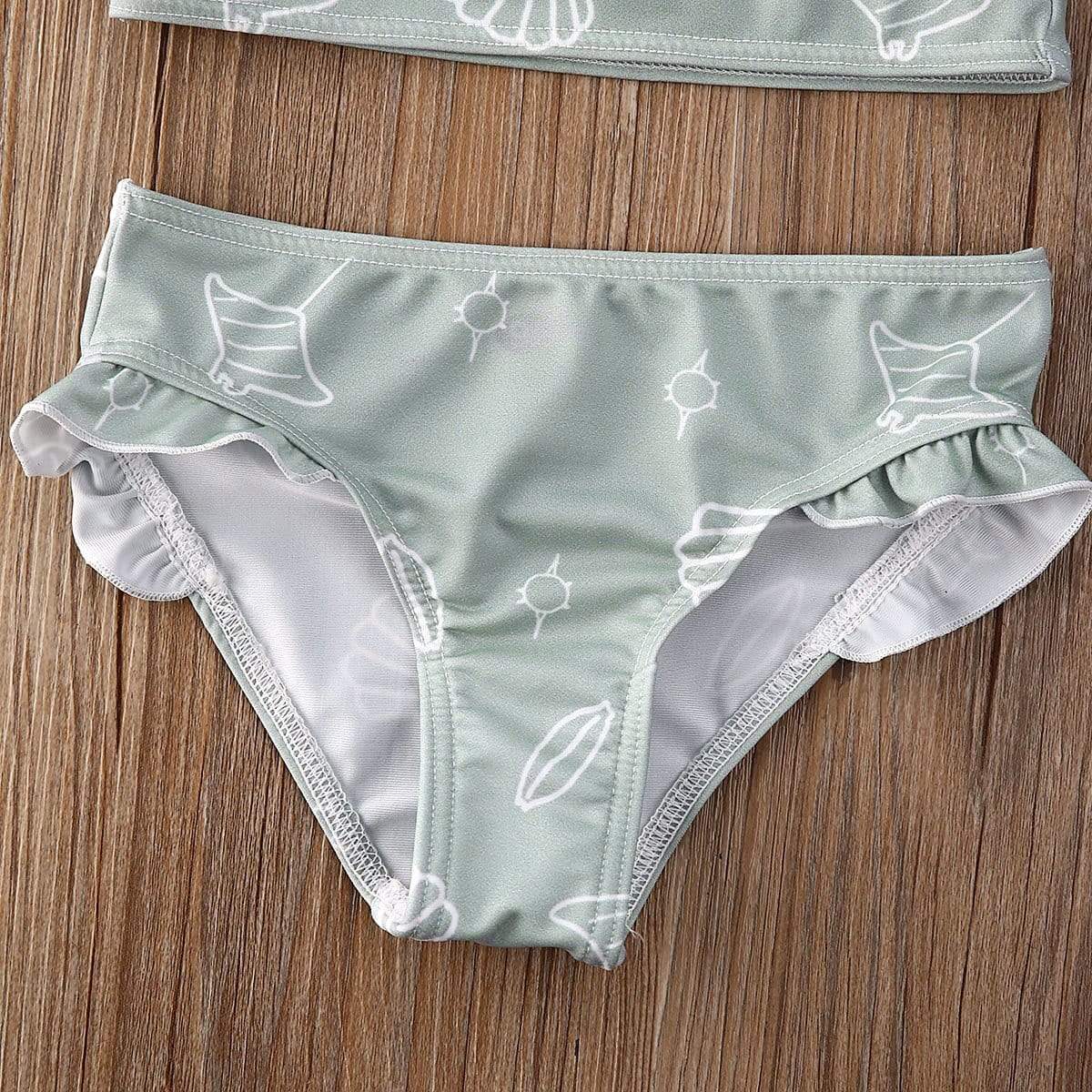 Girl's Clothing Seashell Print Swimwear
