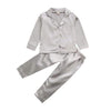 Girl&#39;s Clothing Silver / 3-4T Silk Satin Kid Pajamas