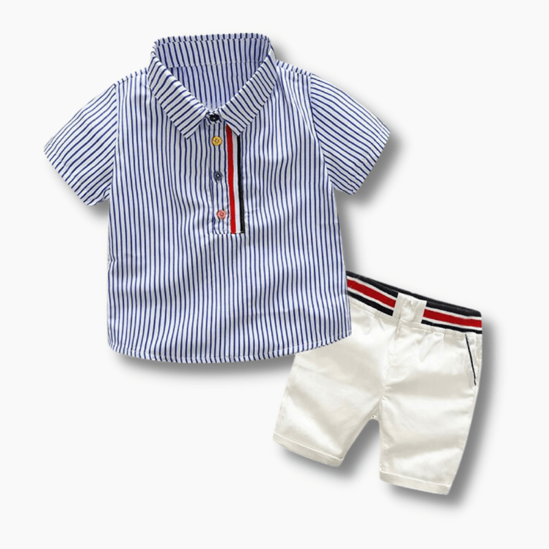 Boy's Clothing Striped Shirt Fashion Shorts