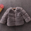 Gray / 6 Thick Faux Fur Coat