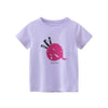 ht9327 purple / 5T Summer Fashion Girls T-shirt C