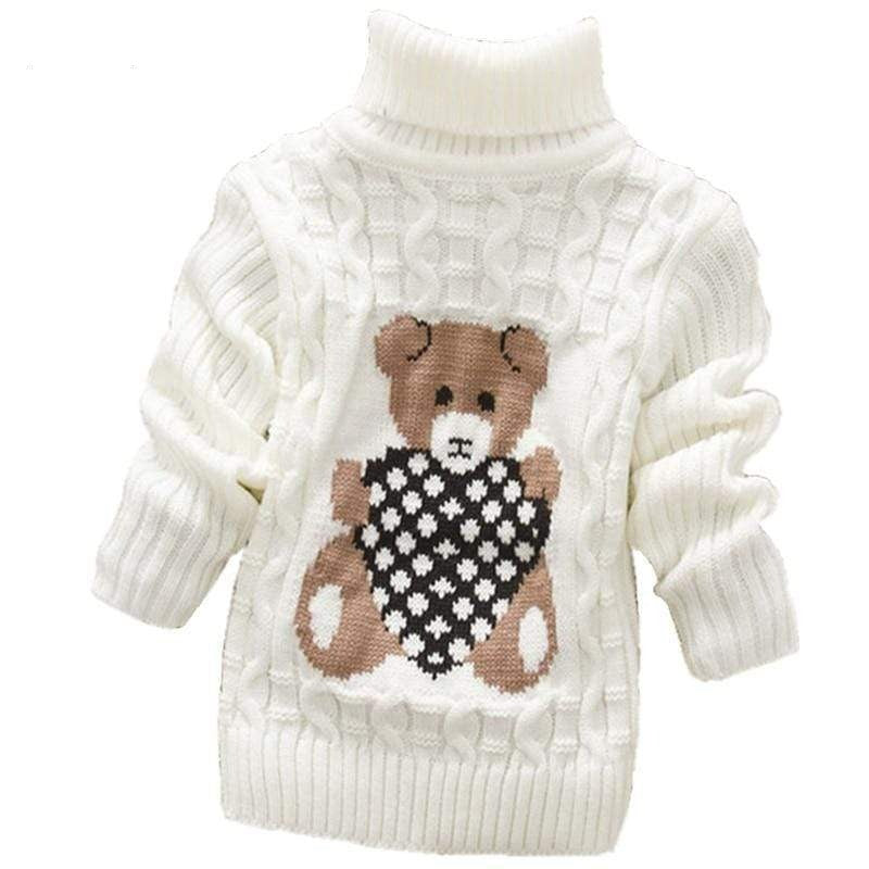 Girl's Clothing Teddy Knitted Turtleneck Sweater