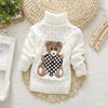 Girl&#39;s Clothing White / 2T Teddy Knitted Turtleneck Sweater