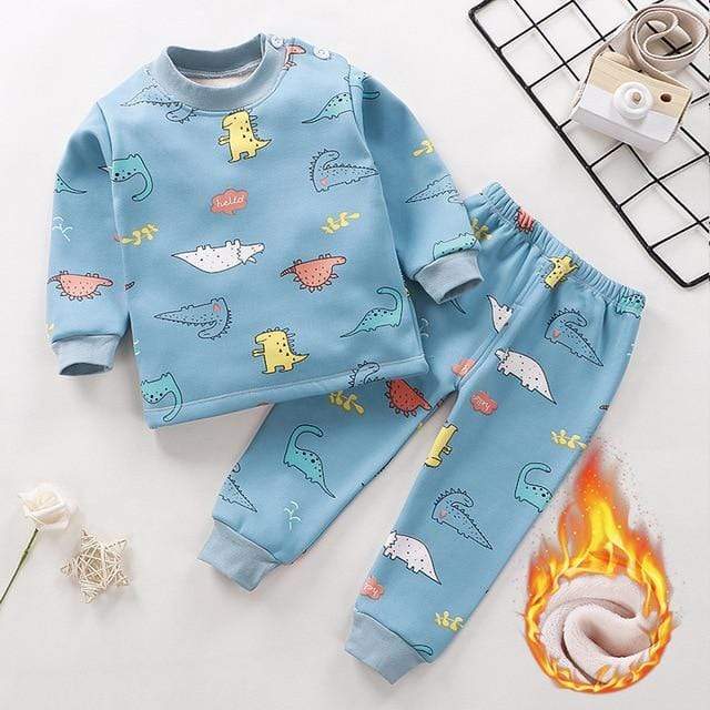 Style 10 / 4T Thicken Pajama Sets Cartoon