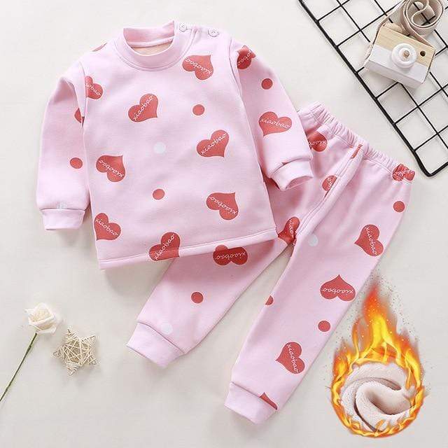 Style 1 / 4T Thicken Pajama Sets Cartoon