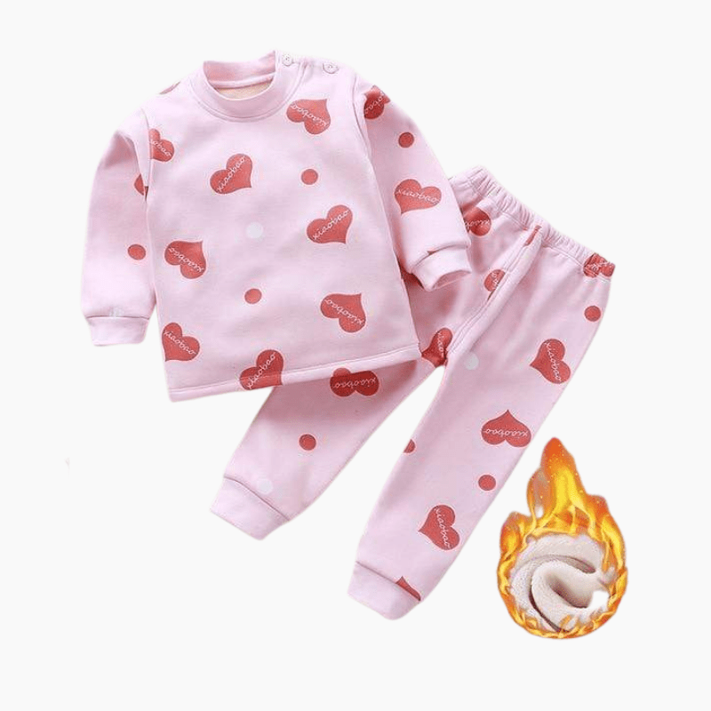 unisex Thick Cartoon Pajamas Set