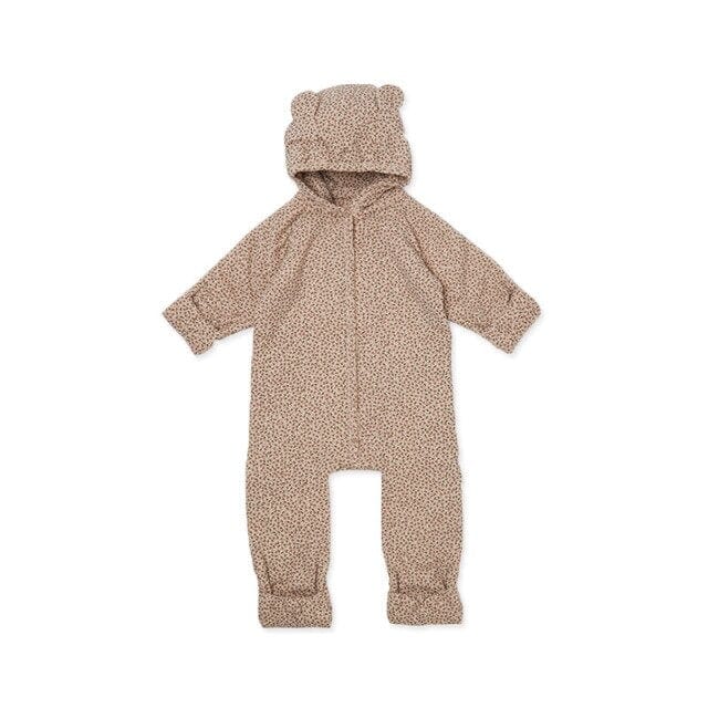 Leaf / 0-6M 66cm Three-layer Quilted Baby Jumpsuit