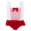 Girl&#39;s Clothing Red with Ribbon / 7T Toddler Patterned Swimwear