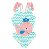 Girl&#39;s Clothing Blue pink Fish / 8T Toddler Patterned Swimwear