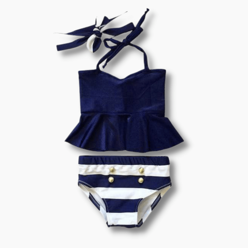 Girl's Clothing Two Piece Sailor Swimsuit