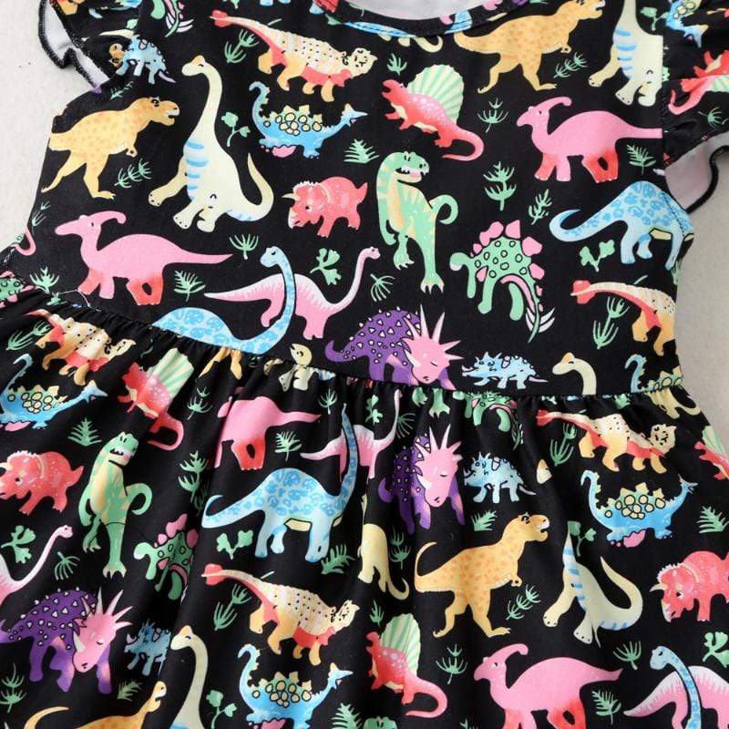 Girl's Clothing Unicorn Dinosaur  Dress