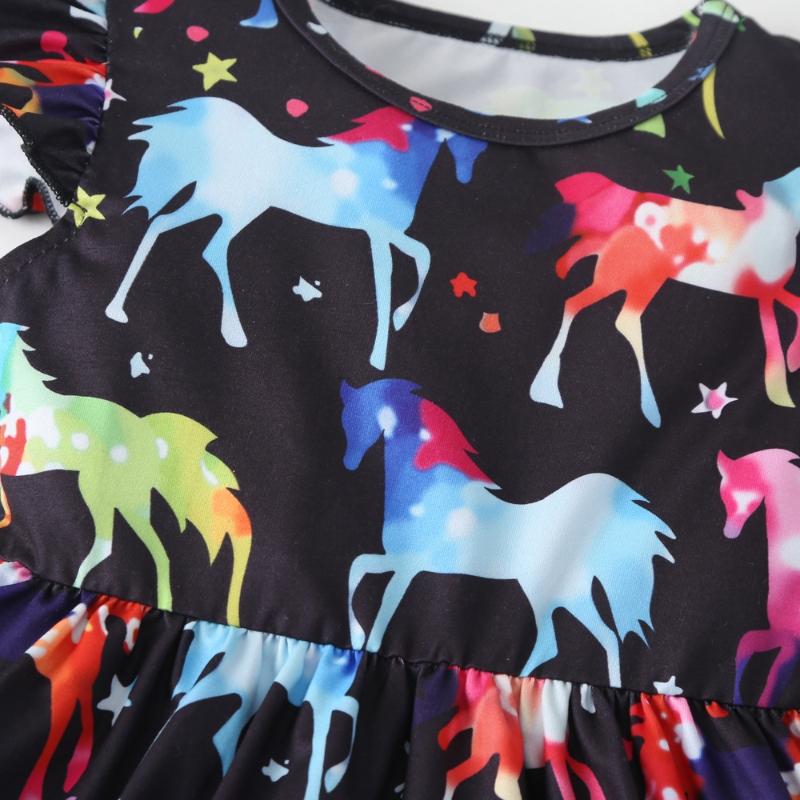 Girl's Clothing Unicorn Dinosaur  Dress