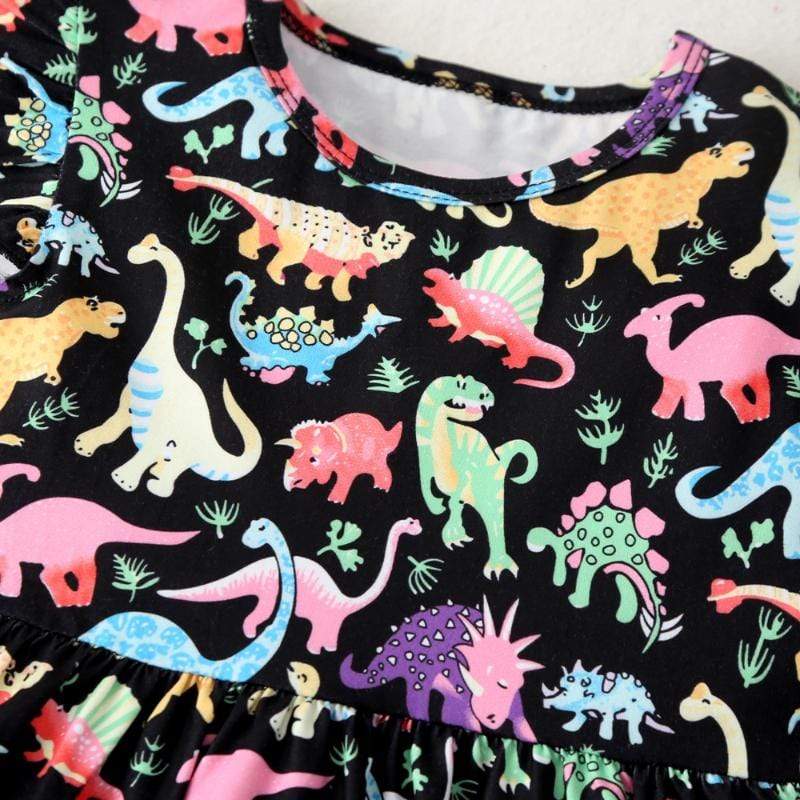 Girl's Clothing Unicorn Dinosaur  Dress