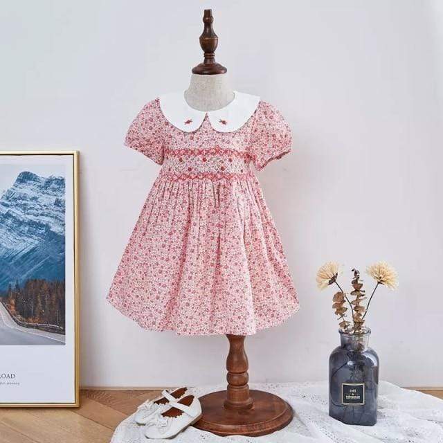 Girl's Clothing Flower B / 5 Vintage Floral Smock Dress