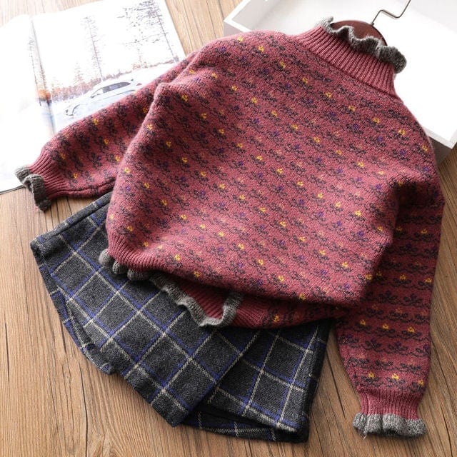 Girl's Clothing Red / 3T Vintage Knitted Sweater