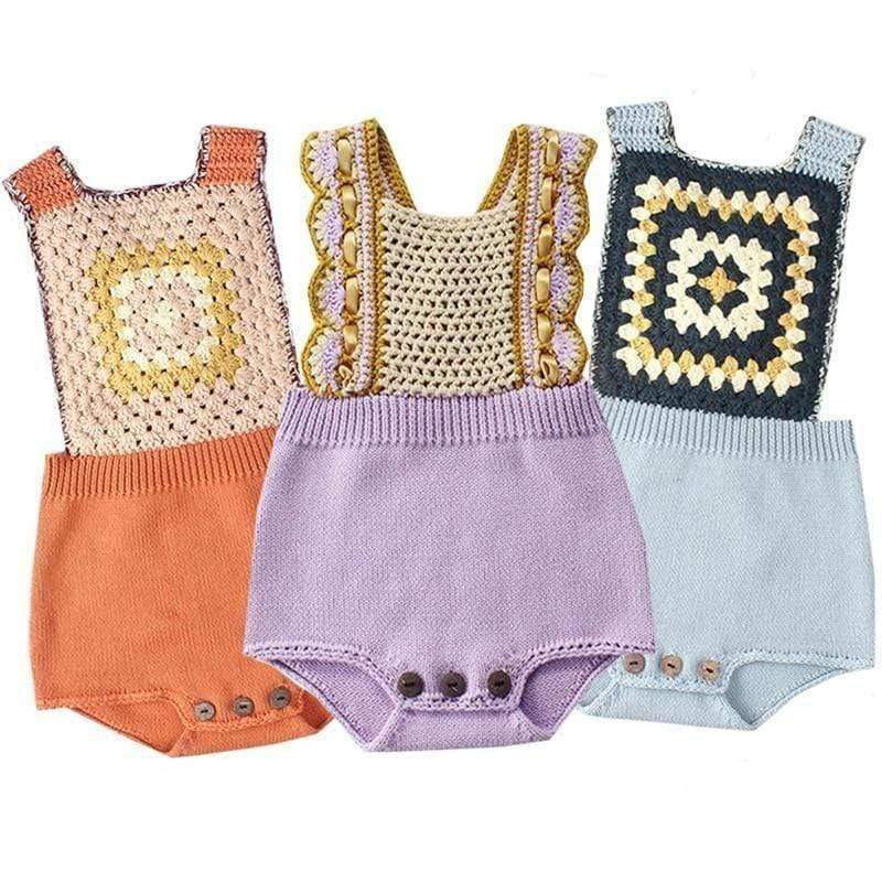 Girl's Clothing Vintage Style Knitted Romper