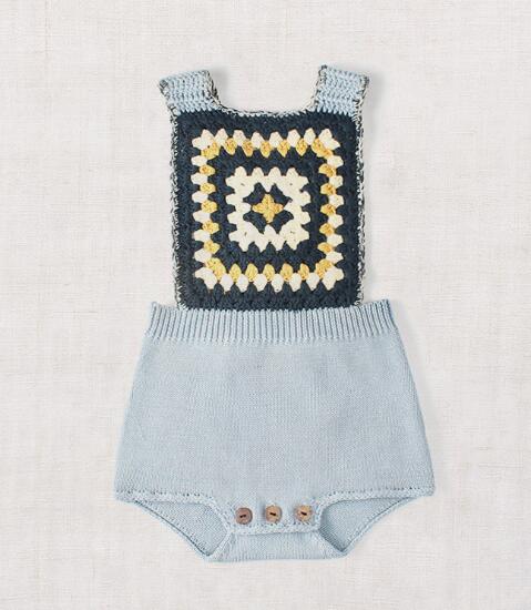 Girl's Clothing Blue / 6M Vintage Style Knitted Romper