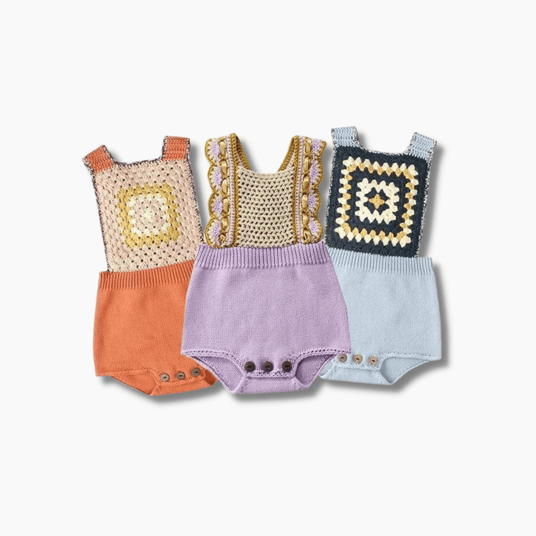 Girl's Clothing Vintage Style Knitted Romper