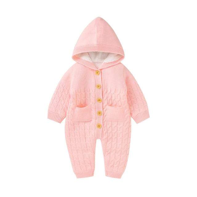 Girl's Clothing B / 6M Warm Hooded Jumpsuit