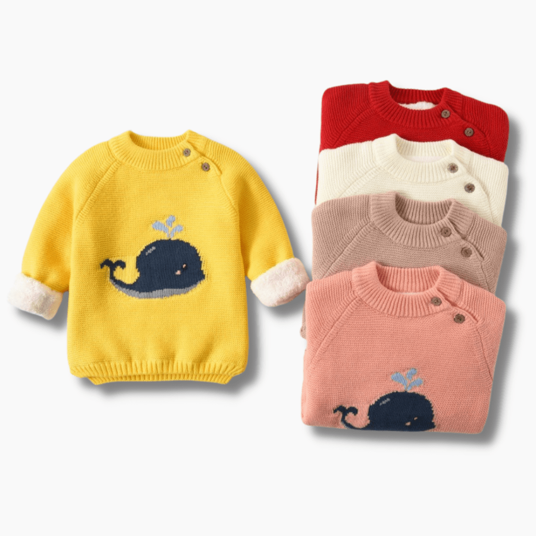Girl's Clothing Whale Knit Sweater