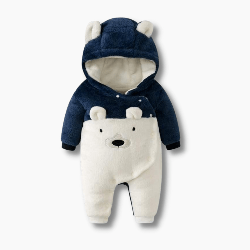 Girl's Clothing Winter Fleece Bear Jumpsuit