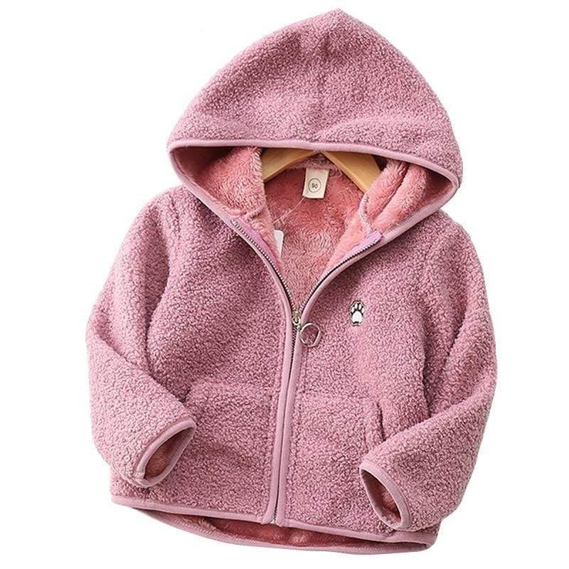 Boy's Clothing Winter Jacket Hooded Coral Fleec
