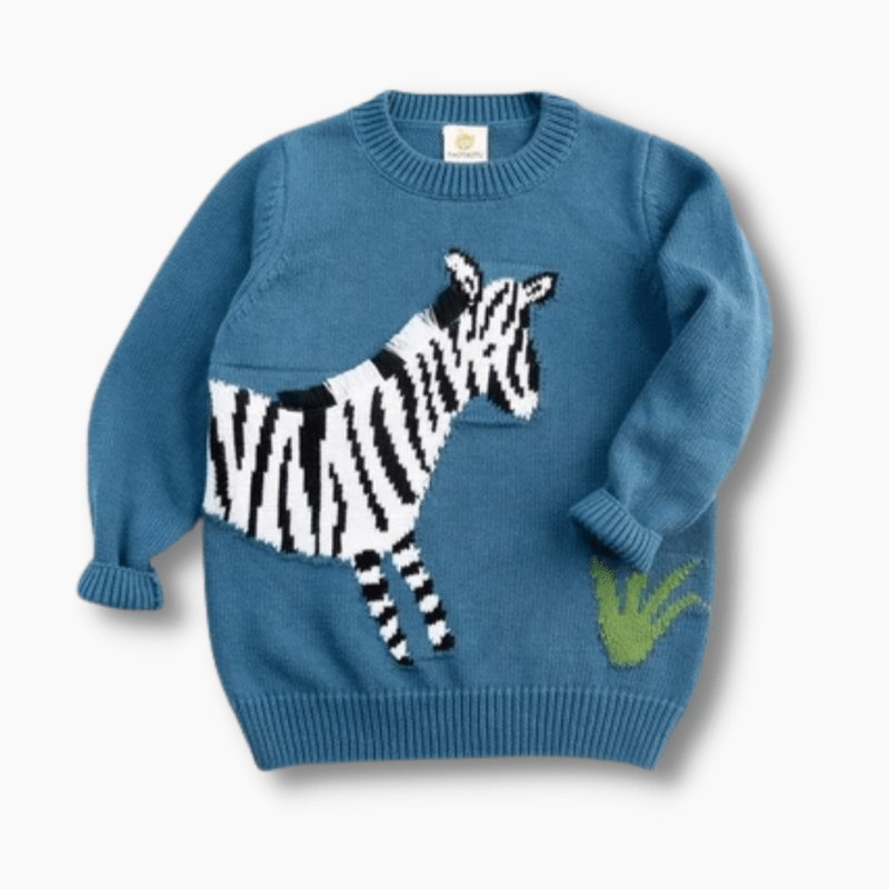 Zebra Print Knitted Sweater