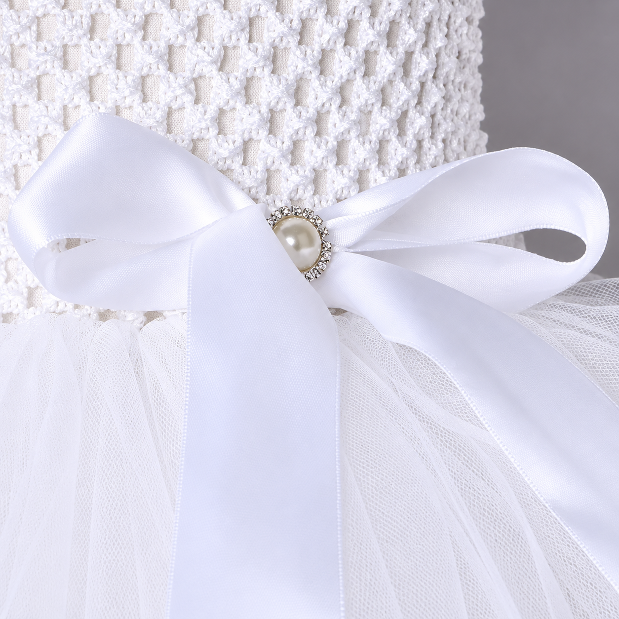 Girls White Angel Tutu Costume Dress