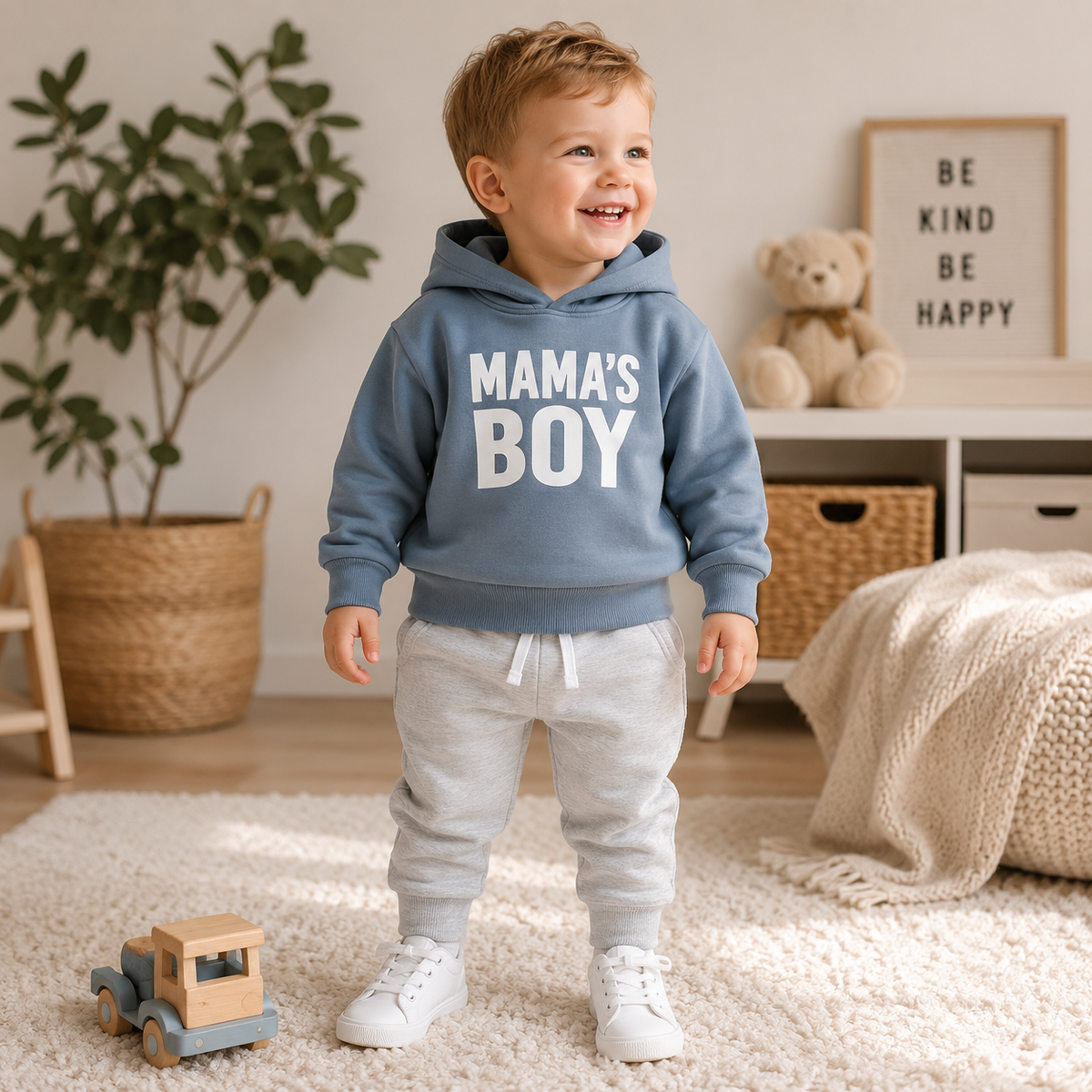 Baby Boys Letter Print Hoodie & Jogger Pants 2-Piece Set