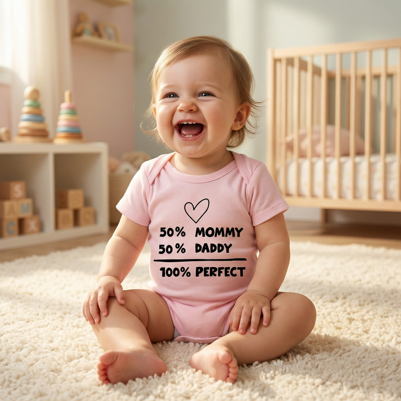 100% Perfect Family Baby Bodysuit