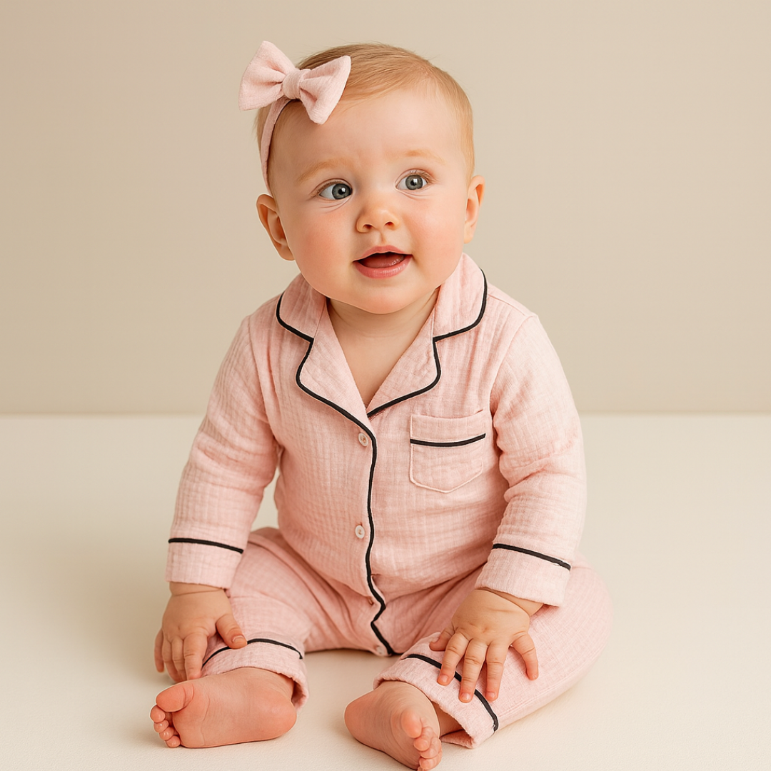 Solid Kids Pajamas Romper