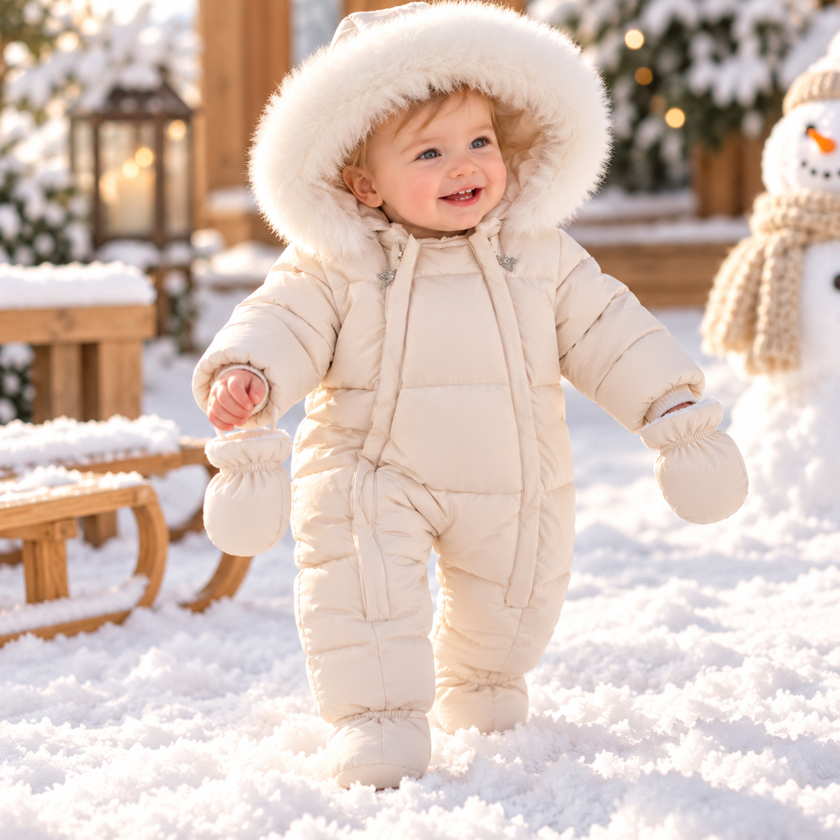 Baby Hooded Winter Jumpsuit
