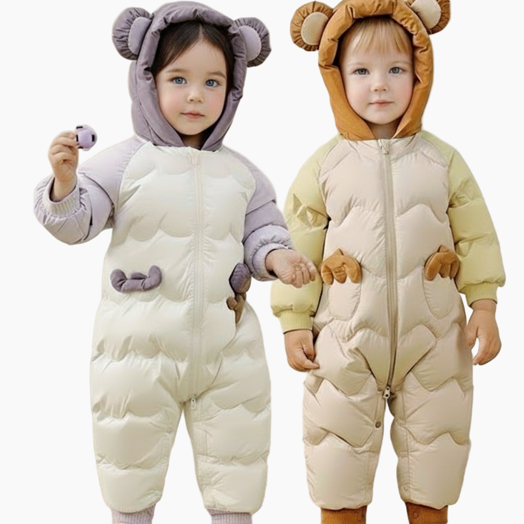 Colorblock Cub Baby Down Snowsuit