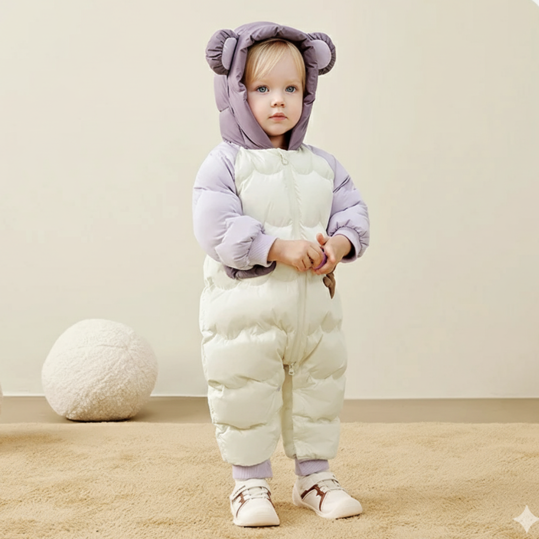 Colorblock Cub Baby Down Snowsuit