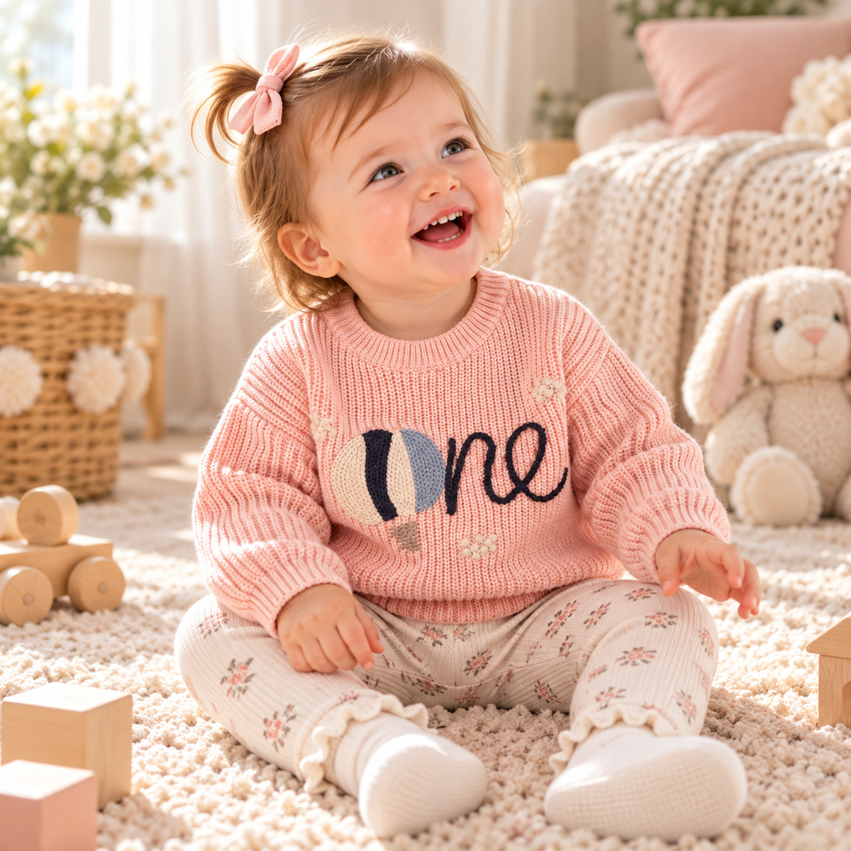 Baby First Birthday “One” Knit Sweater