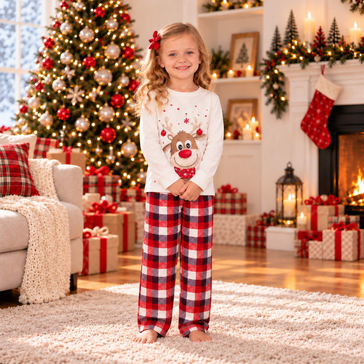 Matching Family Reindeer Christmas Pajamas — Sold Separately