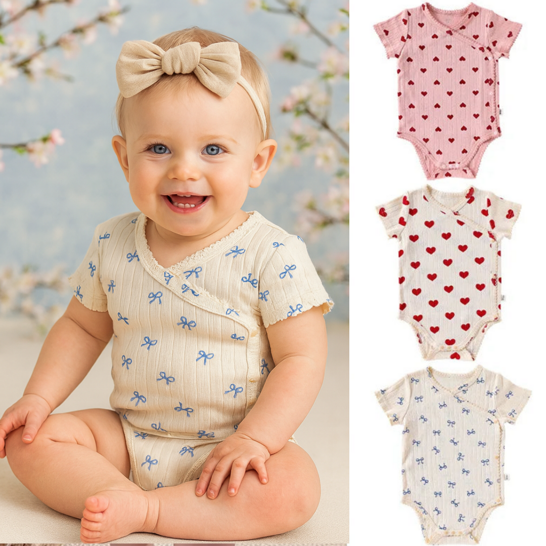 Sweet Heart Print Baby Romper
