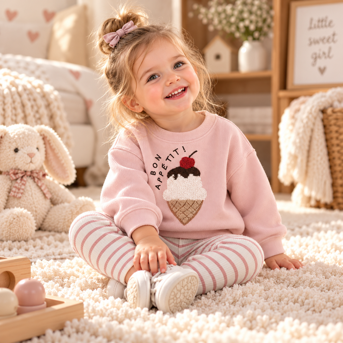Baby & Toddler Ice Cream Top & Striped Pants Set
