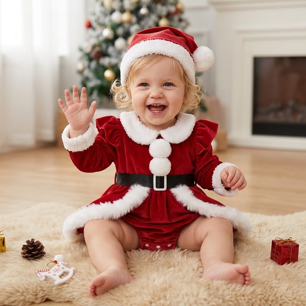 Baby Girls Christmas Romper Dress