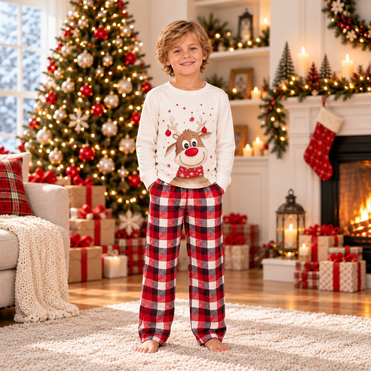Matching Family Reindeer Christmas Pajamas — Sold Separately