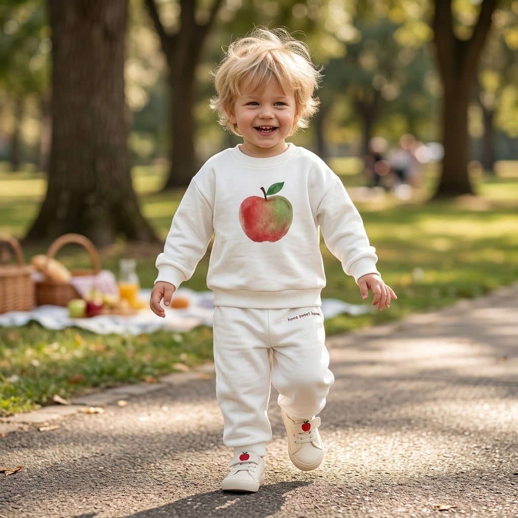 Baby & Toddler Apple Sweatshirt & Jogger Pants Set