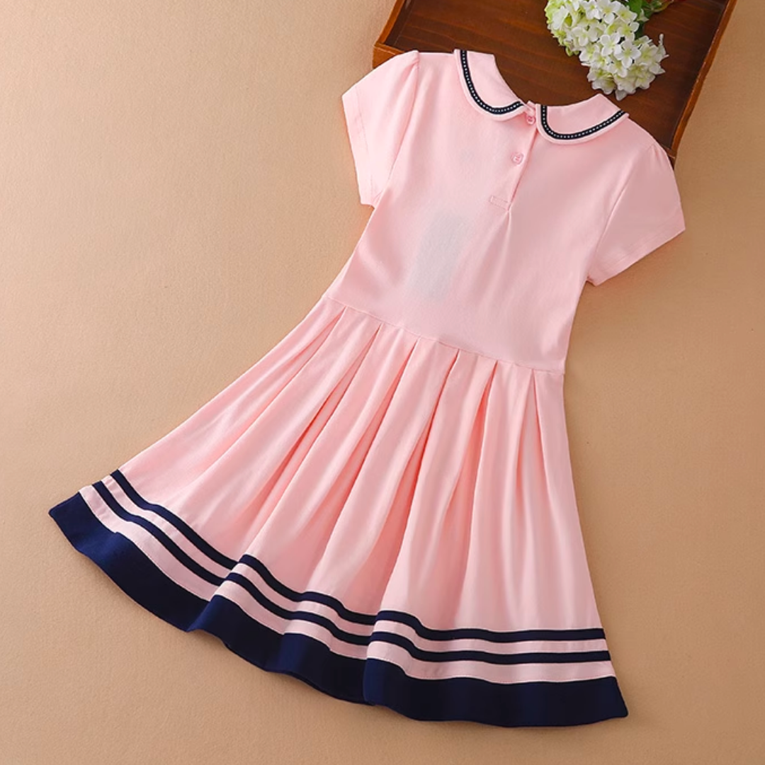 Retro Sailor Collar Girls Dress