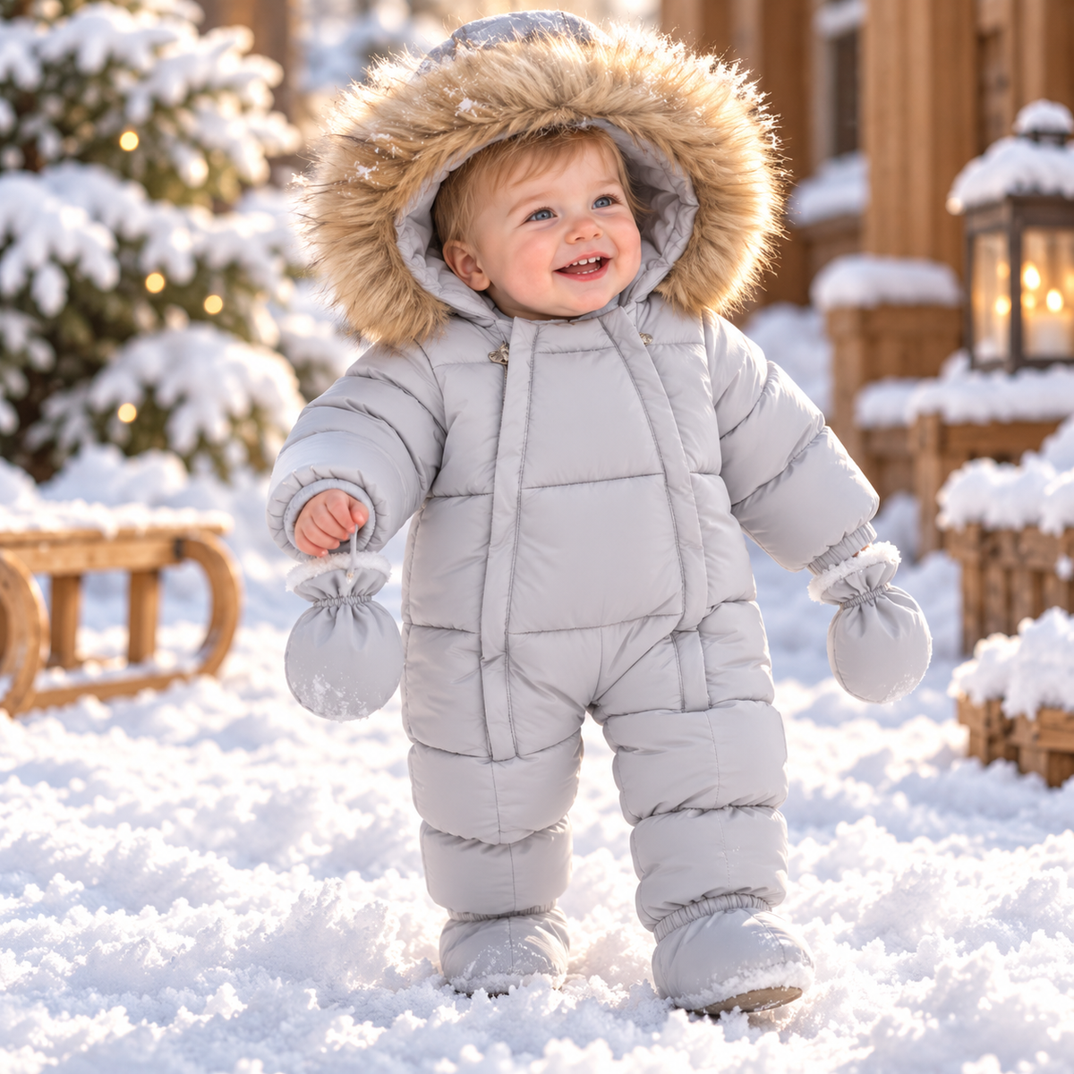 Baby Hooded Winter Jumpsuit