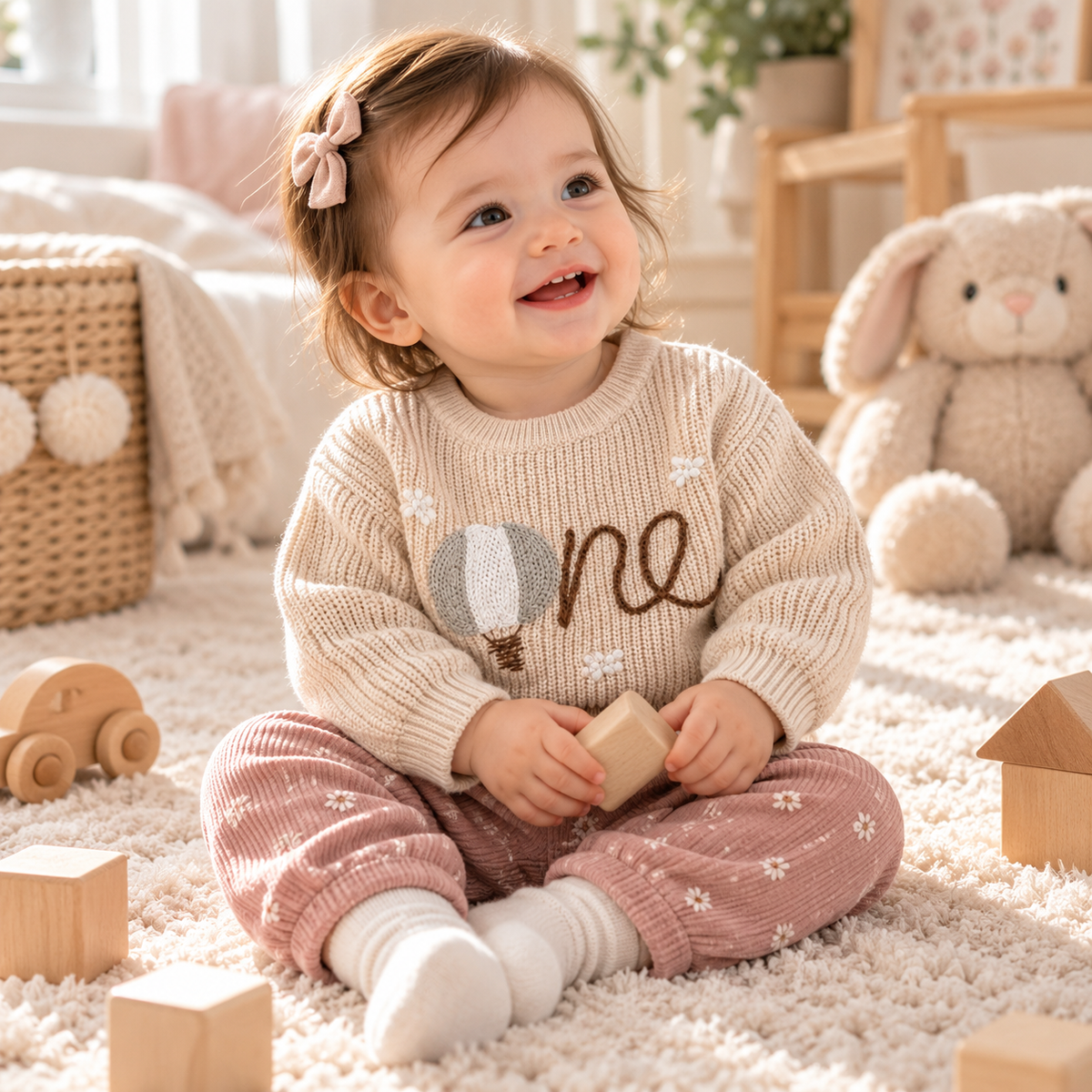 Baby First Birthday “One” Knit Sweater
